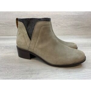 Vionic Joslyn Women's Ankle Boots‎ Weather Resistant Taupe 9 Leather Shoes
